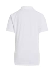 Calvin Klein White Regular Fit Sleeve Polo Shirt - Image 5 of 5