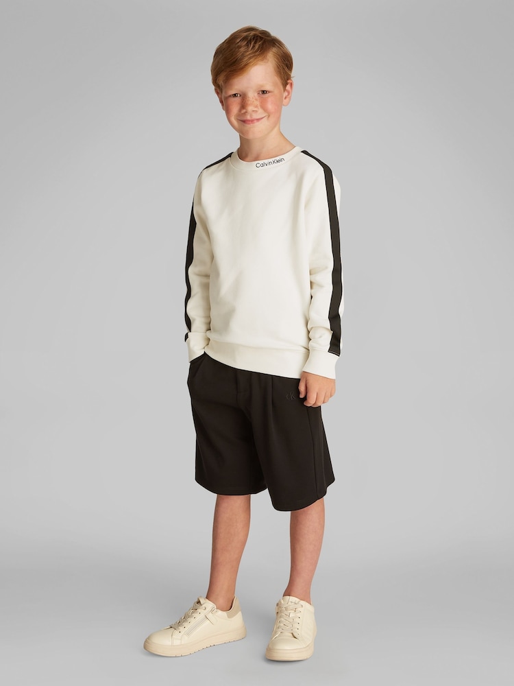 Calvin Klein Brown Soft 100% Cotton Terry Crew Neck Sweatshirt - Image 1 of 5