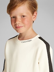 Calvin Klein Brown Soft 100% Cotton Terry Crew Neck Sweatshirt - Image 2 of 5