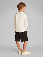Calvin Klein Brown Soft 100% Cotton Terry Crew Neck Sweatshirt - Image 3 of 5