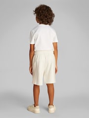 Calvin Klein Cream Relaxed Jogger 100% Cotton Shorts - Image 2 of 5