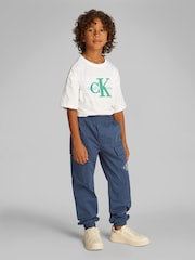 Calvin Klein Blue Regular Fit Stretch Cargo Trousers - Image 1 of 5