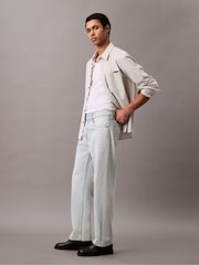 Синий - Calvin Klein 90'S Straight 100% Cotton Jeans - Image 3 of 5