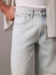 Синий - Calvin Klein 90'S Straight 100% Cotton Jeans - Image 4 of 5