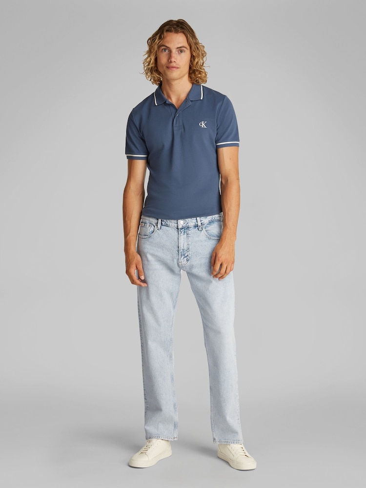 Calvin Klein Blue Slim Straight Jeans - Image 2 of 6
