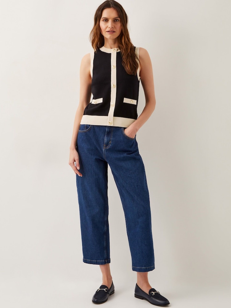 Monsoon Black Sala Two Tone Knit Vest - Image 5 of 5