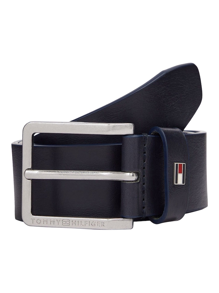 Tommy Hilfiger Blue Oliver Leather Belt - Image 1 of 4 Tommy Hilfiger Blue Oliver Leather Belt - Image 1 of 4
