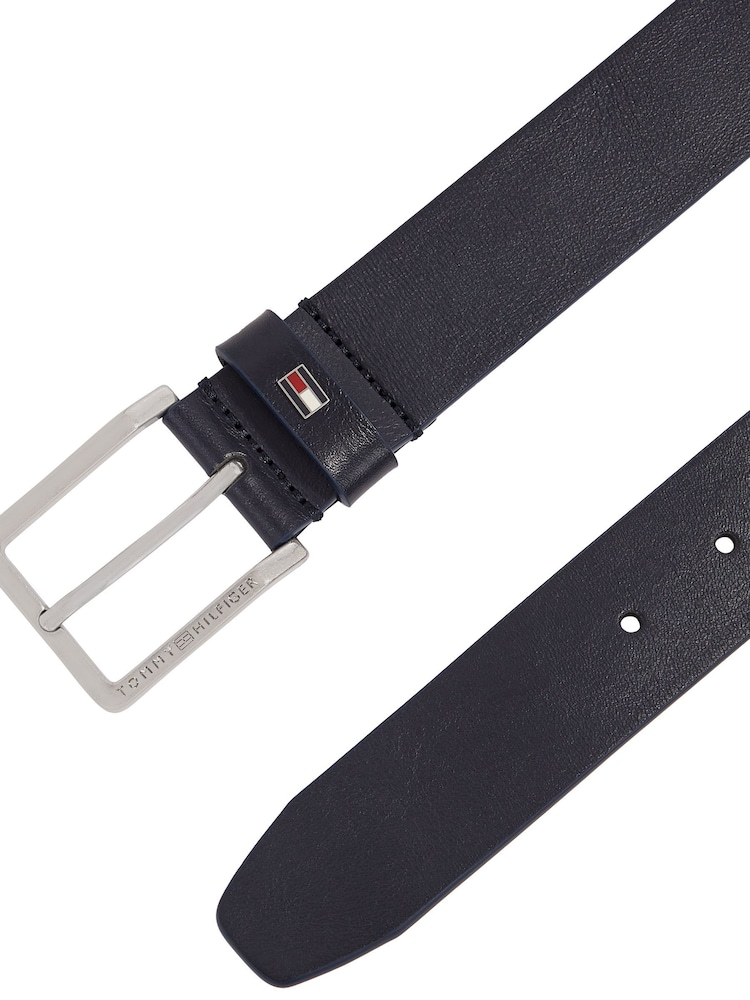 Tommy Hilfiger Blue Oliver Leather Belt - Image 2 of 4 Tommy Hilfiger Blue Oliver Leather Belt - Image 2 of 4
