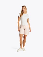 Tommy Jeans White Slim Essential Rib T-Shirt - Image 2 of 4