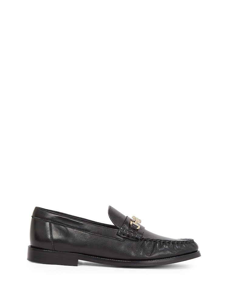 Tommy Hilfiger Black Soft Leather Horsebit Loafers - Image 2 of 6 Tommy Hilfiger Black Soft Leather Horsebit Loafers - Image 2 of 6