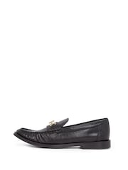 Tommy Hilfiger Black Soft Leather Horsebit Loafers - Image 3 of 6