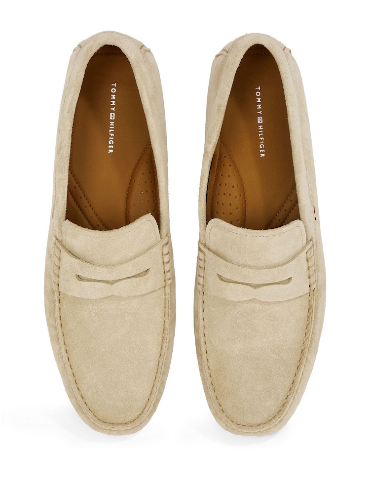Tommy Hilfiger Brown Casual Suede Driver Shoes - Image 6 of 6