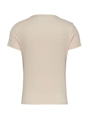 Tommy Jeans Natural Essential Slim Ribbed Short Sleeve T-Shirt - Image 6 of 7