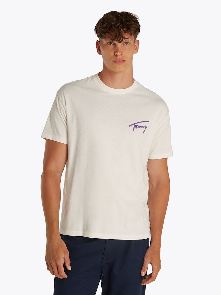 Білий - Tommy Jeans Relaxed Faded Graphic 100% Cotton футболки - Image 1 of 7