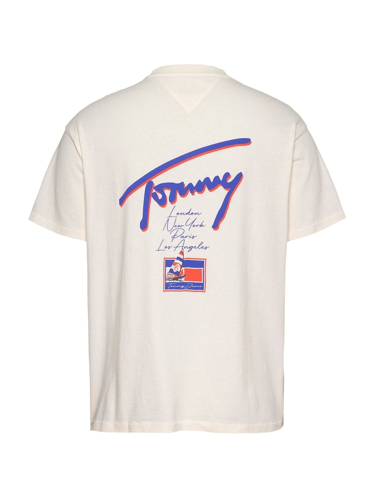 Білий - Tommy Jeans Relaxed Faded Graphic 100% Cotton футболки - Image 6 of 7