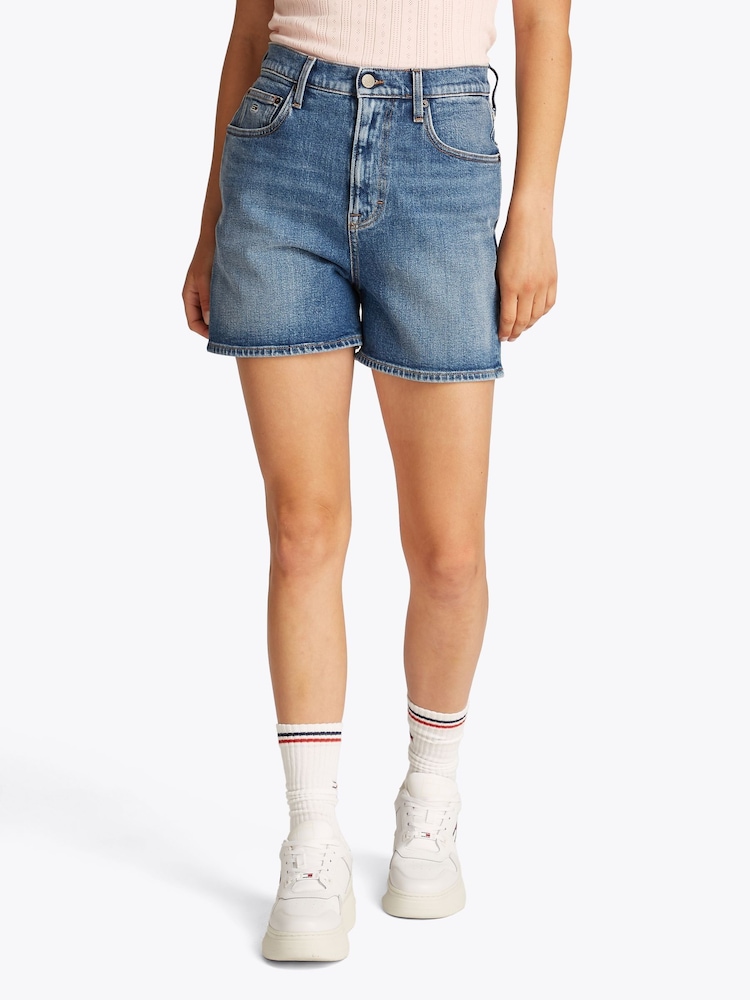 Tommy Jeans Blue Mom Shorts - Image 1 of 7