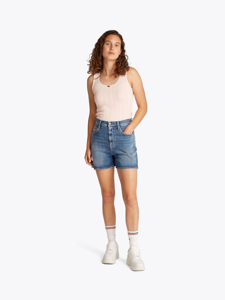 Tommy Jeans Blue Mom Shorts - Image 2 of 7