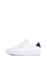 Tommy Hilfiger White Court Essential Leather Trainers - Image 3 of 6