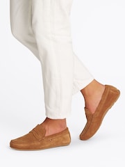 Tommy Hilfiger Natural Casual Suede Driver Shoes - Image 1 of 6
