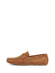 Tommy Hilfiger Natural Casual Suede Driver Shoes - Image 4 of 6