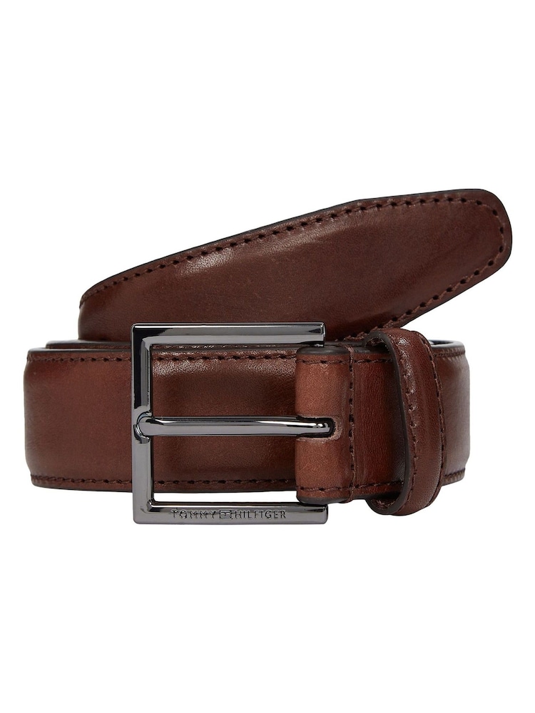 Tommy Hilfiger Brown Hudson Leather Belt - Image 1 of 4
