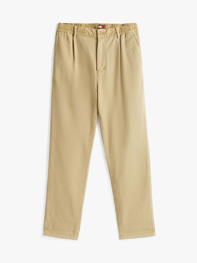 Tommy Jeans Cream Isaac Stretch Casual Trousers - Image 5 of 5