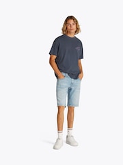 modra - Tommy Jeans Relaxed Faded Graphic 100% Bombažna majica - Slika 2 iz 7
