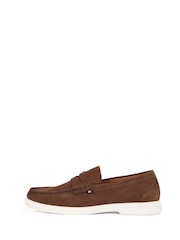 Tommy Hilfiger Brown Nubuck Loafers - Image 3 of 6