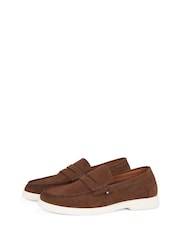 Tommy Hilfiger Brown Nubuck Loafers - Image 4 of 6