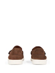 Tommy Hilfiger Brown Nubuck Loafers - Image 5 of 6