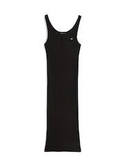 Tommy Jeans Black Slim Sleeveless 100% Cotton Bodycon Dress - Image 5 of 5