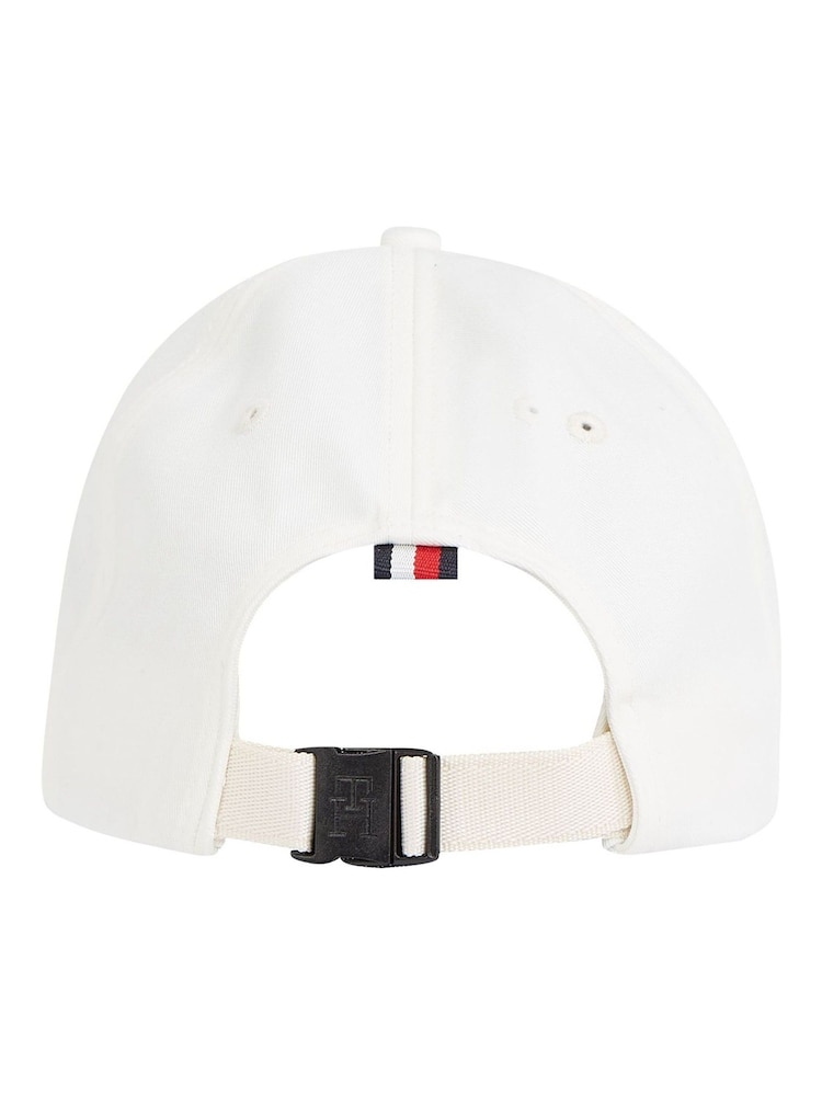 Tommy Hilfiger Cream 100% Cotton 6 Panel Cap - Image 2 of 3 Tommy Hilfiger Cream 100% Cotton 6 Panel Cap - Image 2 of 3
