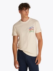 Кремовый - Tommy Jeans Regular Fit Cotton T-Shirt - Image 1 of 7