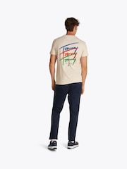 Кремовый - Tommy Jeans Regular Fit Cotton T-Shirt - Image 3 of 7