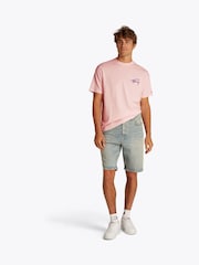 Розовый - Свободная хлопковая футболка из 100% хлопка с принтом Tommy Jeans - Image 2 of 7