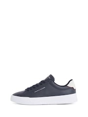 Синий - Кожаные кроссовки Tommy Hilfiger Court Essential - Image 3 of 6