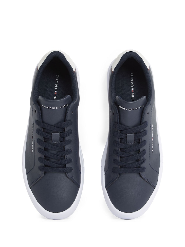 Синий - Кожаные кроссовки Tommy Hilfiger Court Essential - Image 6 of 6