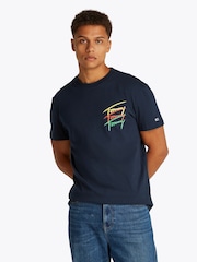 Синий - Tommy Jeans Regular Fit Cotton T-Shirt - Image 1 of 7