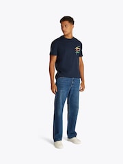 Синий - Tommy Jeans Regular Fit Cotton T-Shirt - Image 2 of 7