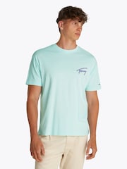 Зелений - Tommy Jeans Relaxed Faded Graphic 100% Cotton футболки - Image 1 of 7