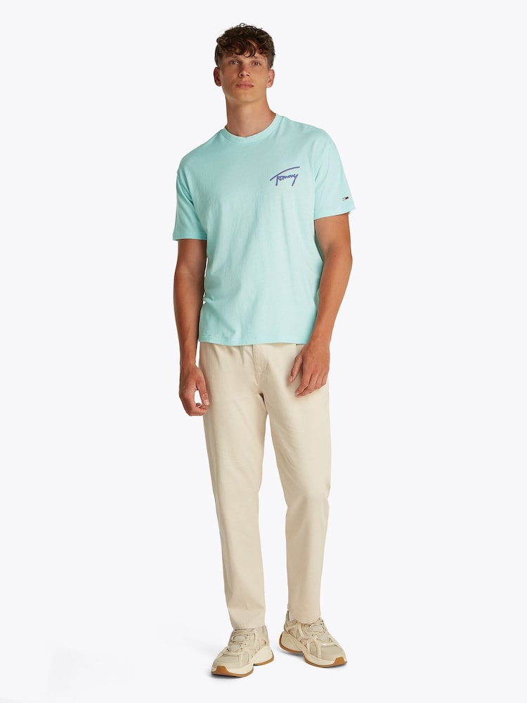 Зелений - Tommy Jeans Relaxed Faded Graphic 100% Cotton футболки - Image 2 of 7