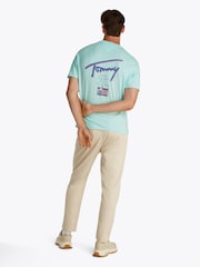Зелений - Tommy Jeans Relaxed Faded Graphic 100% Cotton футболки - Image 3 of 7