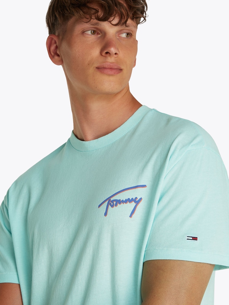 Зелений - Tommy Jeans Relaxed Faded Graphic 100% Cotton футболки - Image 4 of 7