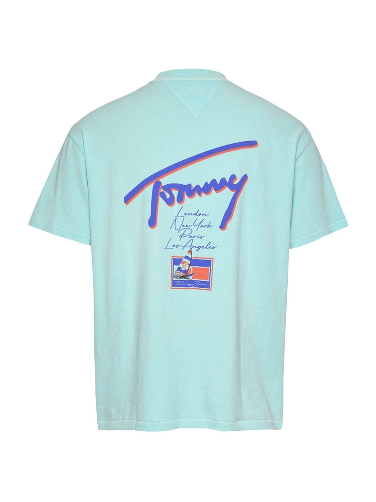 Зелений - Tommy Jeans Relaxed Faded Graphic 100% Cotton футболки - Image 6 of 7