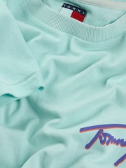 Зелений - Tommy Jeans Relaxed Faded Graphic 100% Cotton футболки - Image 7 of 7