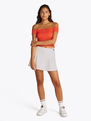 Tommy Jeans Natural Pique Badge Fit & Flare Skirt - Image 2 of 7