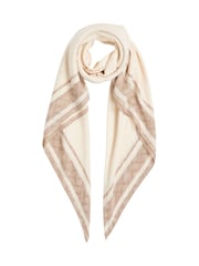 Tommy Hilfiger Cream Chic Texture Square Scarf - Image 1 of 3
