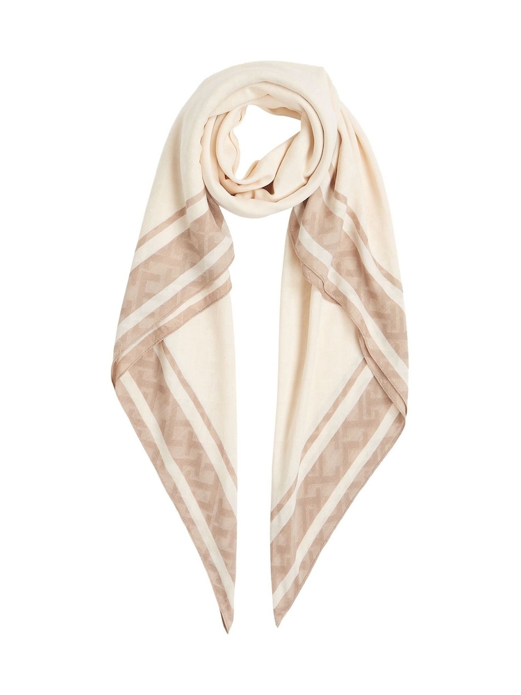 Tommy Hilfiger Cream Chic Texture Square Scarf - Image 1 of 3
