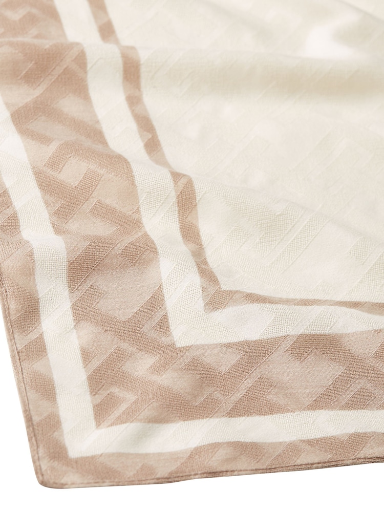 Tommy Hilfiger Cream Chic Texture Square Scarf - Image 2 of 3