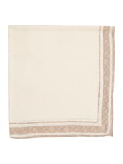 Tommy Hilfiger Cream Chic Texture Square Scarf - Image 3 of 3